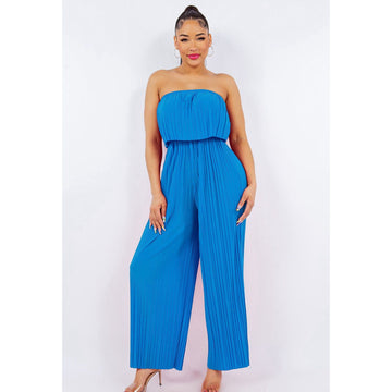 Perfect Pleated Jumpsuit Blue