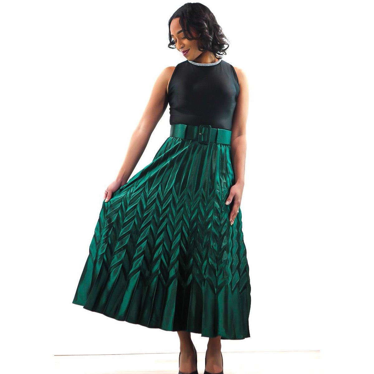 Babylon pleated hot sale skirt dress