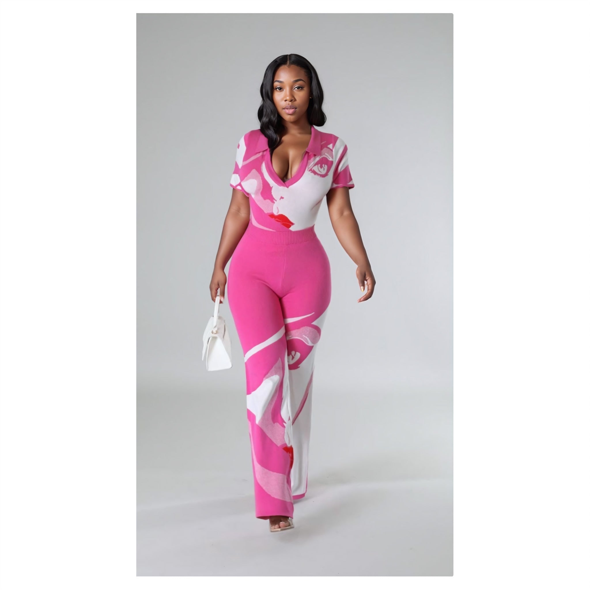 All Eyes On Me 2pc Set Pink