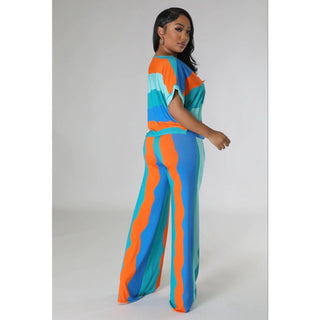 Colorblock 2pc Pant Set Multi