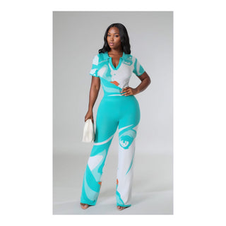 All Eyes On Me 2pc Set Aqua