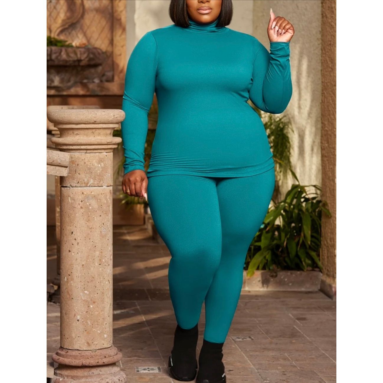 Snuggly Soft Legging Set Lt Teal