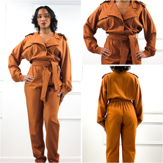 Ready To Go Jumpsuit Camel