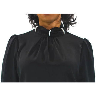 What About It Blouse-Noir/Crème