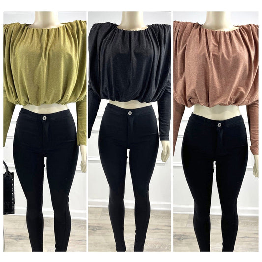 Shimmery Chic Crop